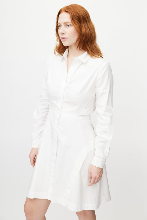Proenza Schouler White Cut Out Shirt Dress