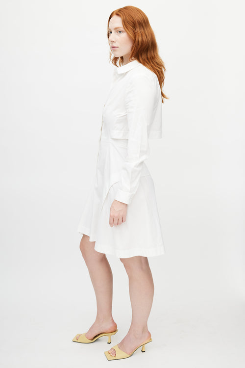 Proenza Schouler White Cut Out Shirt Dress