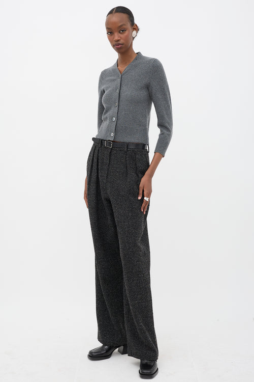 Proenza Schouler Wool Boucle Pleated Trouser