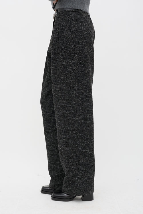 Proenza Schouler Wool Boucle Pleated Trouser