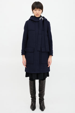Proenza Schouler Wool & Fur Trimmed Coat