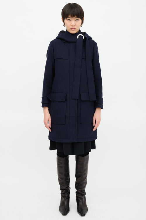 Proenza Schouler Wool & Fur Trimmed Coat