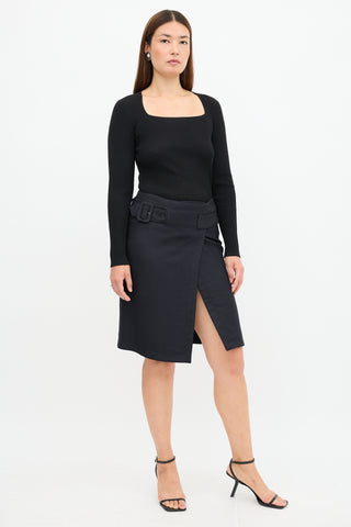 Proenza Schouler Wool Wrap Skirt