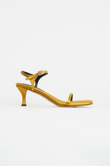 Proenza Schouler Yellow Satin Padded Heeled Sandal VSP