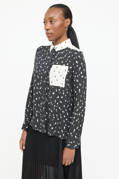 Proenza Schouler Silk Polka Dot Shirt