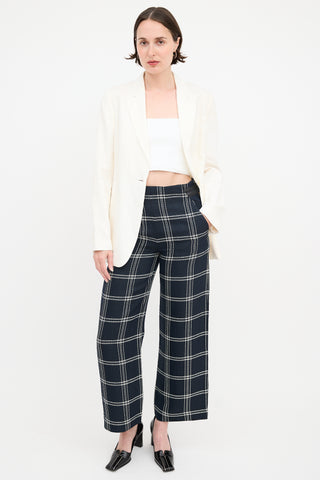 Proenza Schouler Belted Check Trouser
