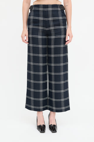 Proenza Schouler Belted Check Trouser