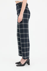 Proenza Schouler Belted Check Trouser