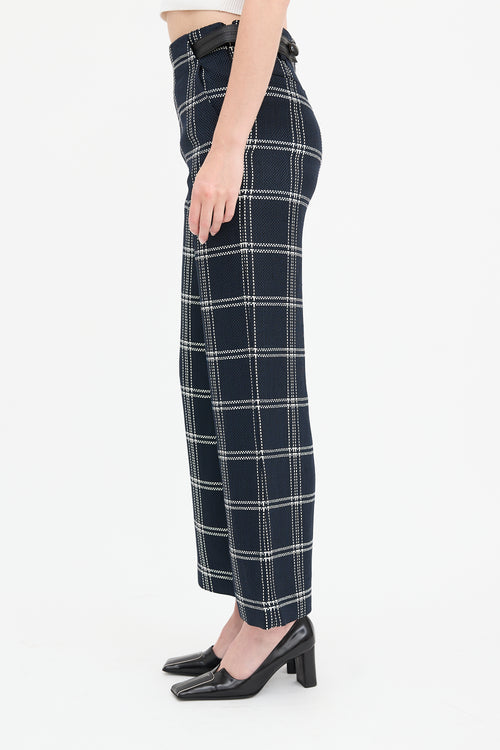 Proenza Schouler Belted Check Trouser