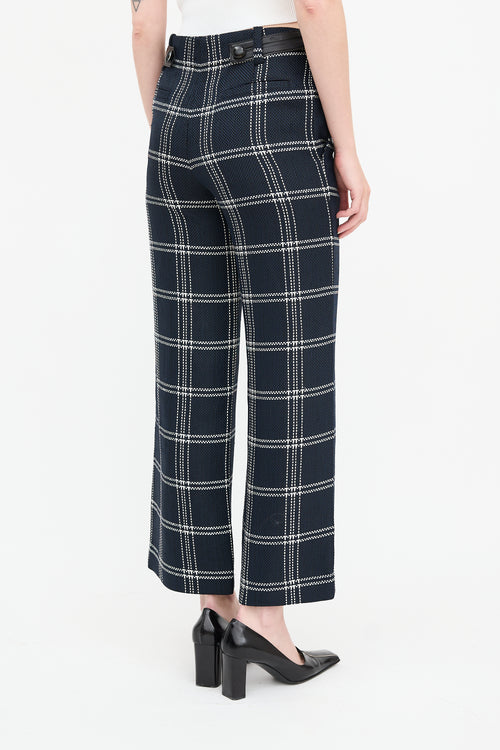 Proenza Schouler Belted Check Trouser