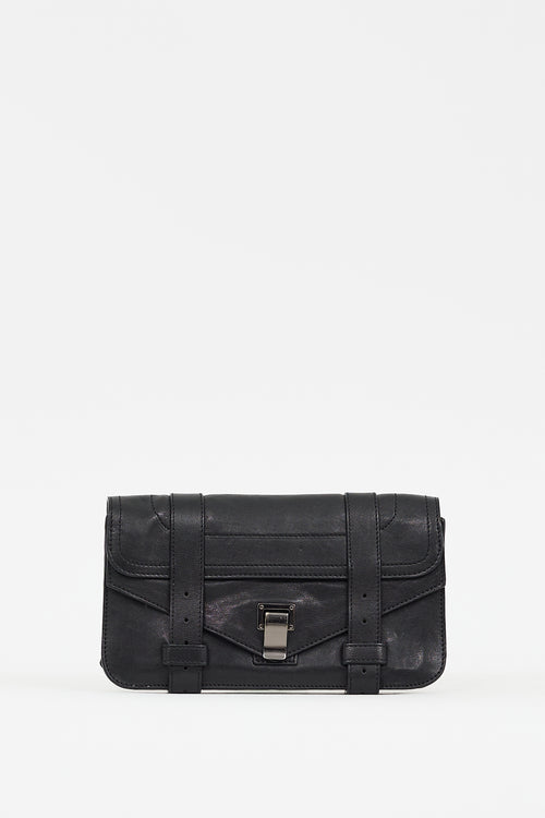 Proenza Schouler Black Leather PS1 Clutch