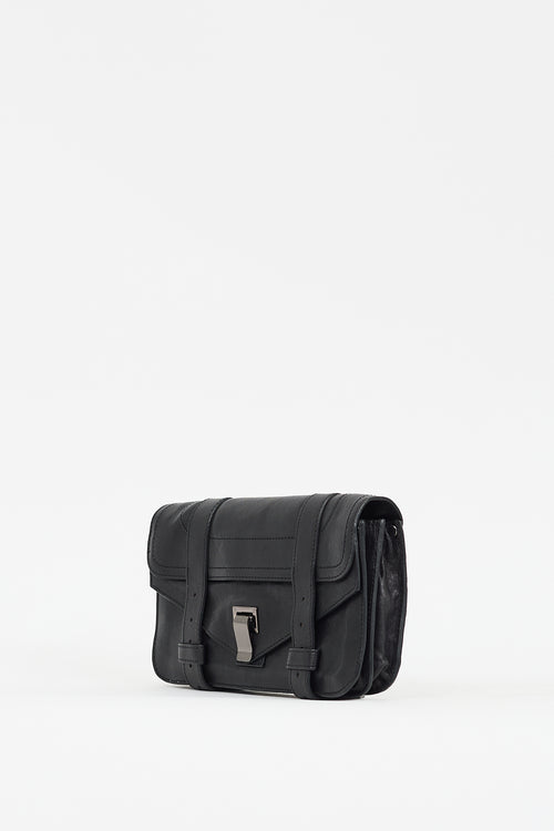 Proenza Schouler Black Leather PS1 Clutch