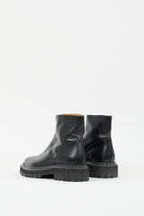 Proenza Schouler Black Leather Zip Boot