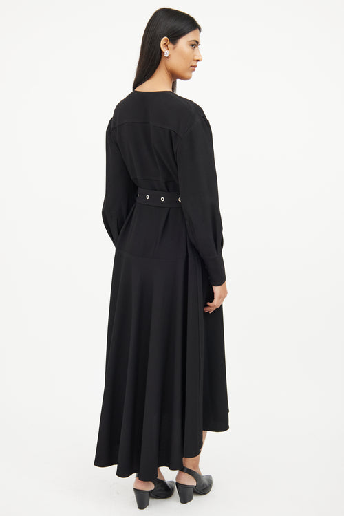 Proenza Schouler Black Zip Long Sleeve Dress