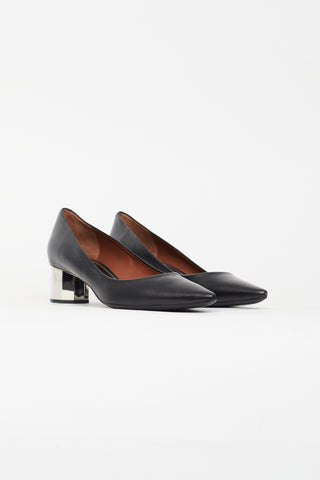 Proenza Schouler Black Leather Pointed Toe Heel