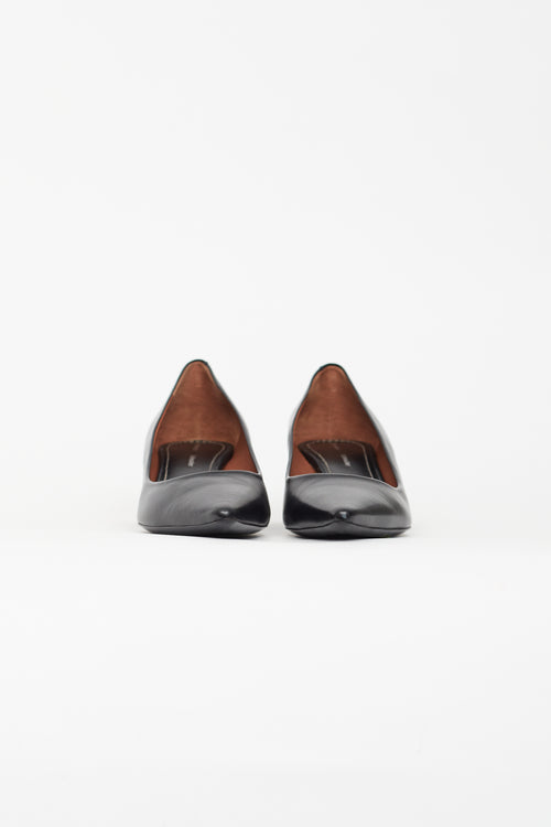 Proenza Schouler Black Leather Pointed Toe Heel