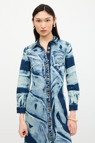 Proenza Schouler Denim Bleached Dress