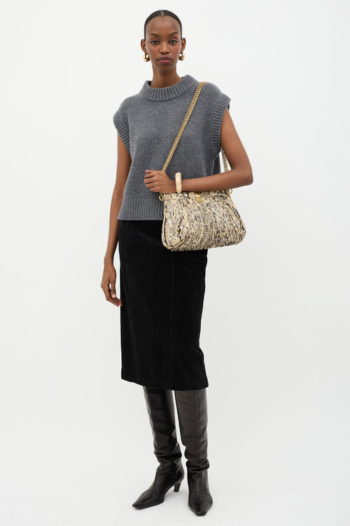 Proenza Schouler Embossed Leather Rolo Clutch