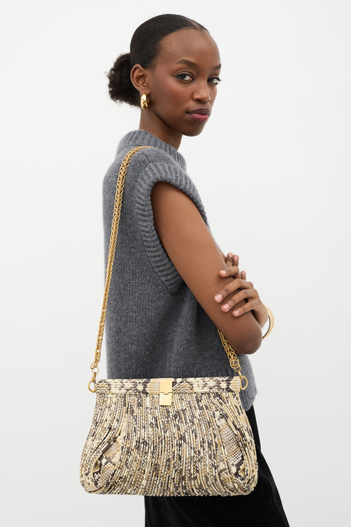 Proenza Schouler Embossed Leather Rolo Clutch