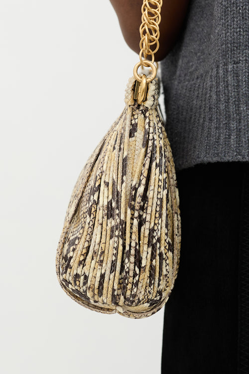 Proenza Schouler Embossed Leather Rolo Clutch