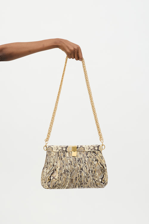 Proenza Schouler Embossed Leather Rolo Clutch