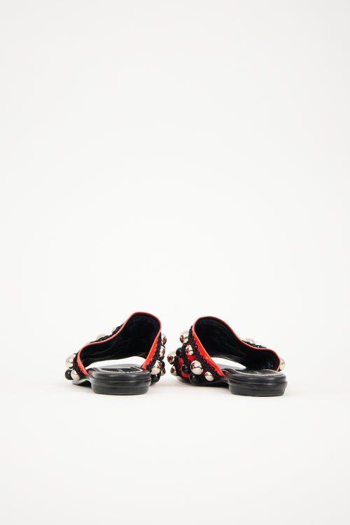 Proenza Schouler Leather Beaded Slide