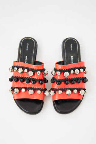 Proenza Schouler Leather Beaded Slide
