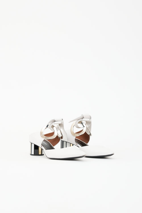 Proenza Schouler Leather Grommet Mule