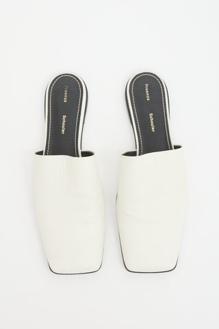 Proenza Schouler Leather Square Toe Mule