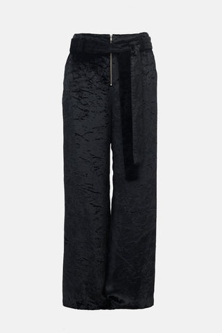 Proenza Schouler Velvet Belted Wide Leg Trouser