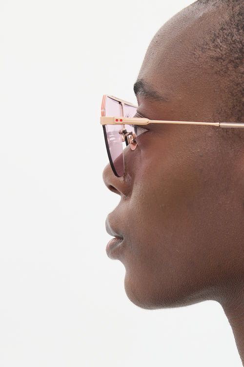 Projekt Product Pink & Rose Gold AU2 C8PG Shield Sunglasses