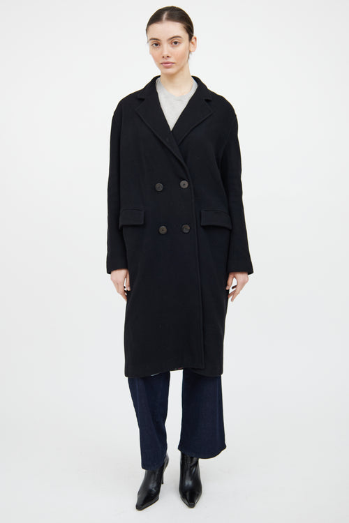 Emilio Pucci Black Wool Double Breasted Coat