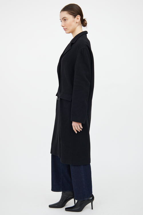 Emilio Pucci Black Wool Double Breasted Coat