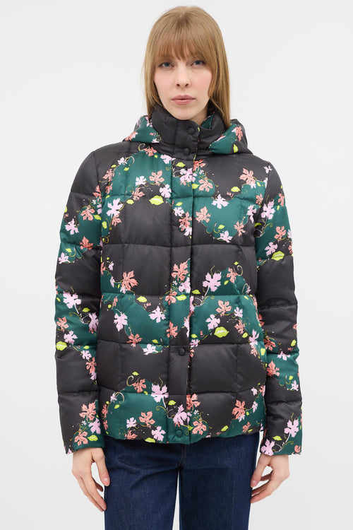 Emilio Pucci Down & Satin Printed Puffer Jacket