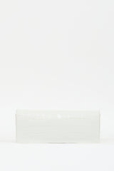 Emilio Pucci White Embossed Leather Clutch