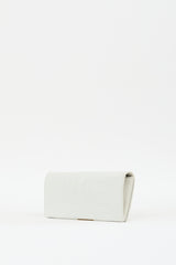 Emilio Pucci White Embossed Leather Clutch