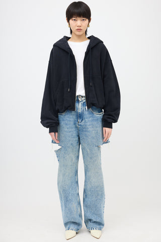 R13 Balloon Zip Up Hoodie