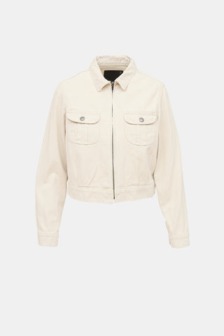 R13 Cropped Rider Denim Jacket