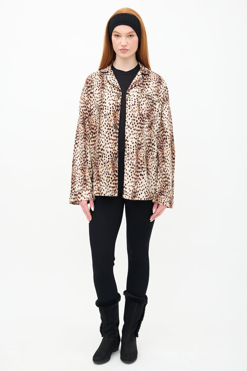 R13 Beige & Black Printed PJ Shirt