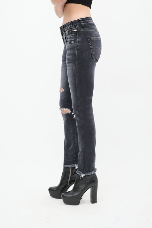 R13 Black Biker Boy Skinny Jeans