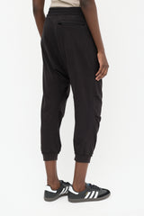 R13 Black Drop Seat Harem Sweatpant