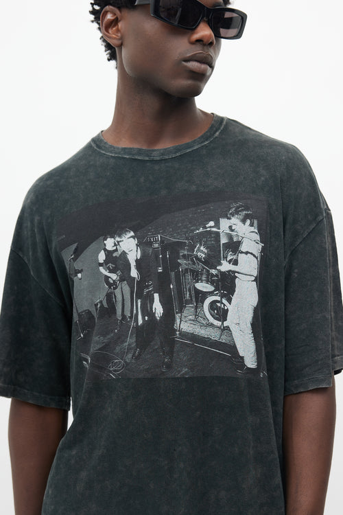 R13 Black Oversized Joy Division Band T-shirt