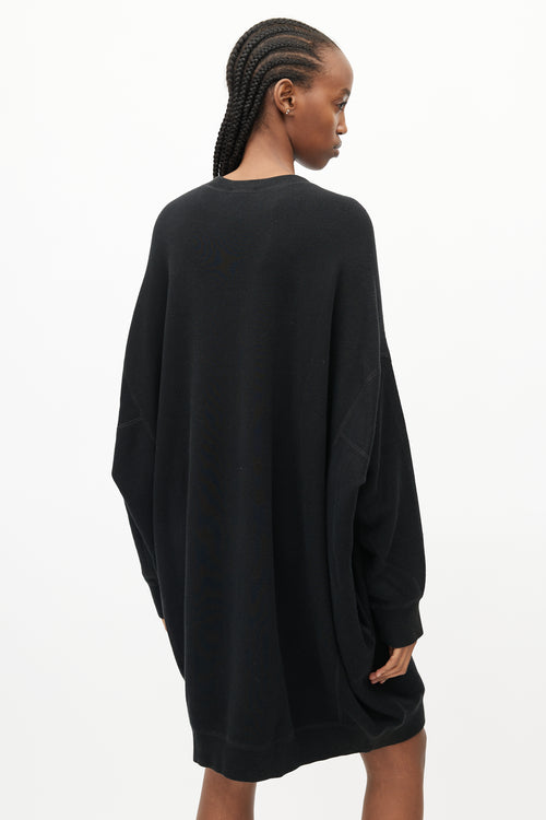 R13 Black Sweatshirt Dress