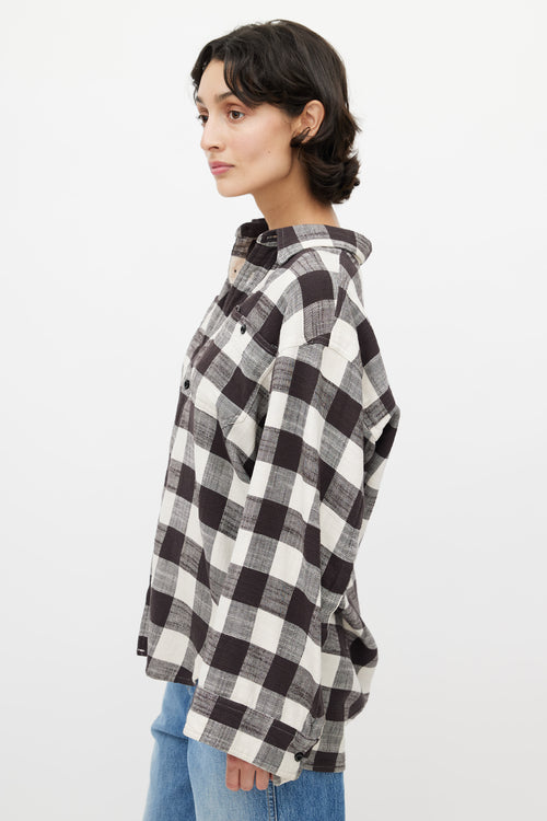 R13 Black & White Plaid Shirt