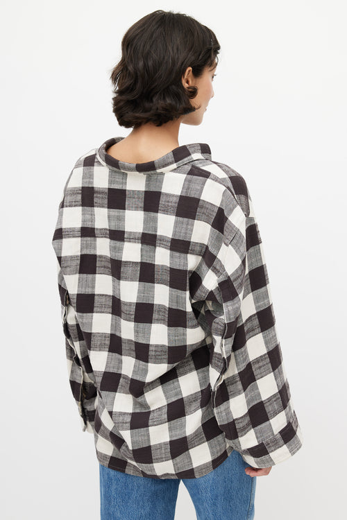 R13 Black & White Plaid Shirt