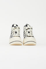 R13 Black & White Check Platform Sneaker