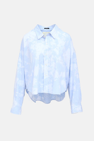 R13 Bleach Dyed Oversize Shirt
