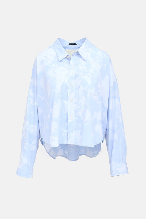 R13 Bleach Dyed Oversize Shirt