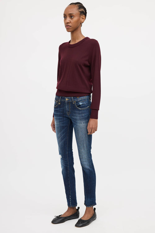 R13 Skinny Distressed Jean