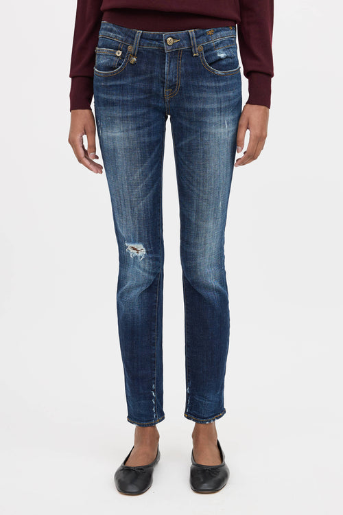 R13 Skinny Distressed Jean